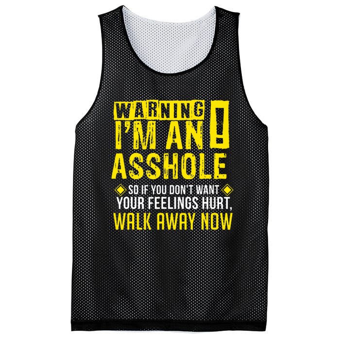 Asshole Assholes Warning Vulgar Profanity Fun Gag Gift Mesh Reversible Basketball Jersey Tank