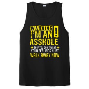 Asshole Assholes Warning Vulgar Profanity Fun Gag Gift PosiCharge Competitor Tank