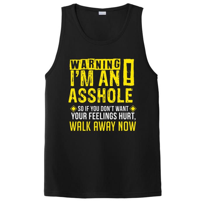 Asshole Assholes Warning Vulgar Profanity Fun Gag Gift PosiCharge Competitor Tank