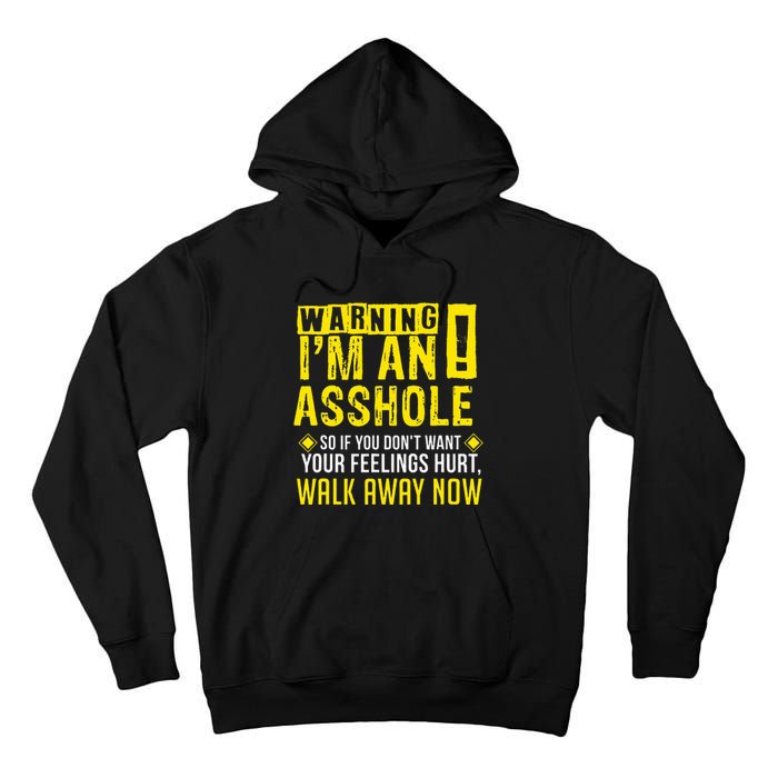 Asshole Assholes Warning Vulgar Profanity Fun Gag Gift Tall Hoodie