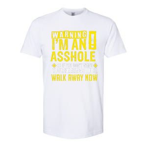 Asshole Assholes Warning Vulgar Profanity Fun Gag Gift Softstyle CVC T-Shirt