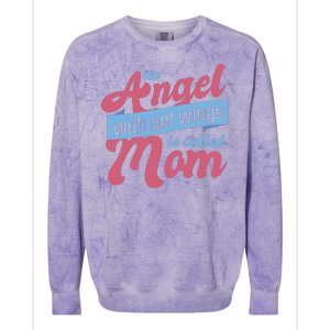 An Angel Without Wings Is Called Mom Colorblast Crewneck Sweatshirt