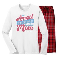 An Angel Without Wings Is Called Mom Women's Long Sleeve Flannel Pajama Set 