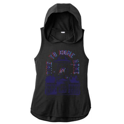 Alien Abduction White House Ladies PosiCharge Tri-Blend Wicking Draft Hoodie Tank