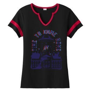 Alien Abduction White House Ladies Halftime Notch Neck Tee