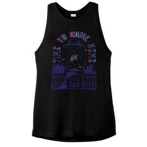 Alien Abduction White House Ladies PosiCharge Tri-Blend Wicking Tank