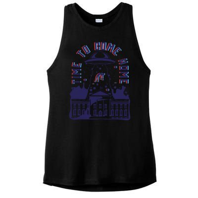 Alien Abduction White House Ladies PosiCharge Tri-Blend Wicking Tank