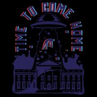 Alien Abduction White House Drawstring Bag