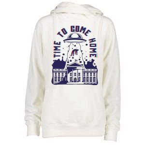 Alien Abduction White House Womens Funnel Neck Pullover Hood