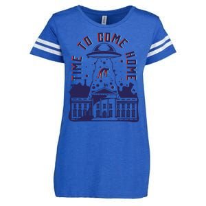 Alien Abduction White House Enza Ladies Jersey Football T-Shirt