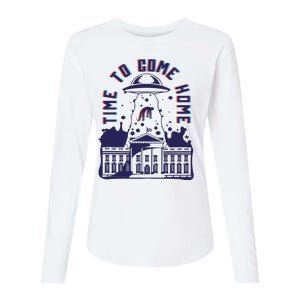 Alien Abduction White House Womens Cotton Relaxed Long Sleeve T-Shirt