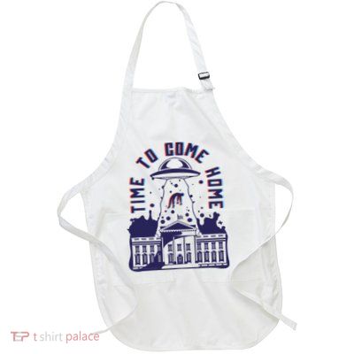 Alien Abduction White House Full-Length Apron With Pockets