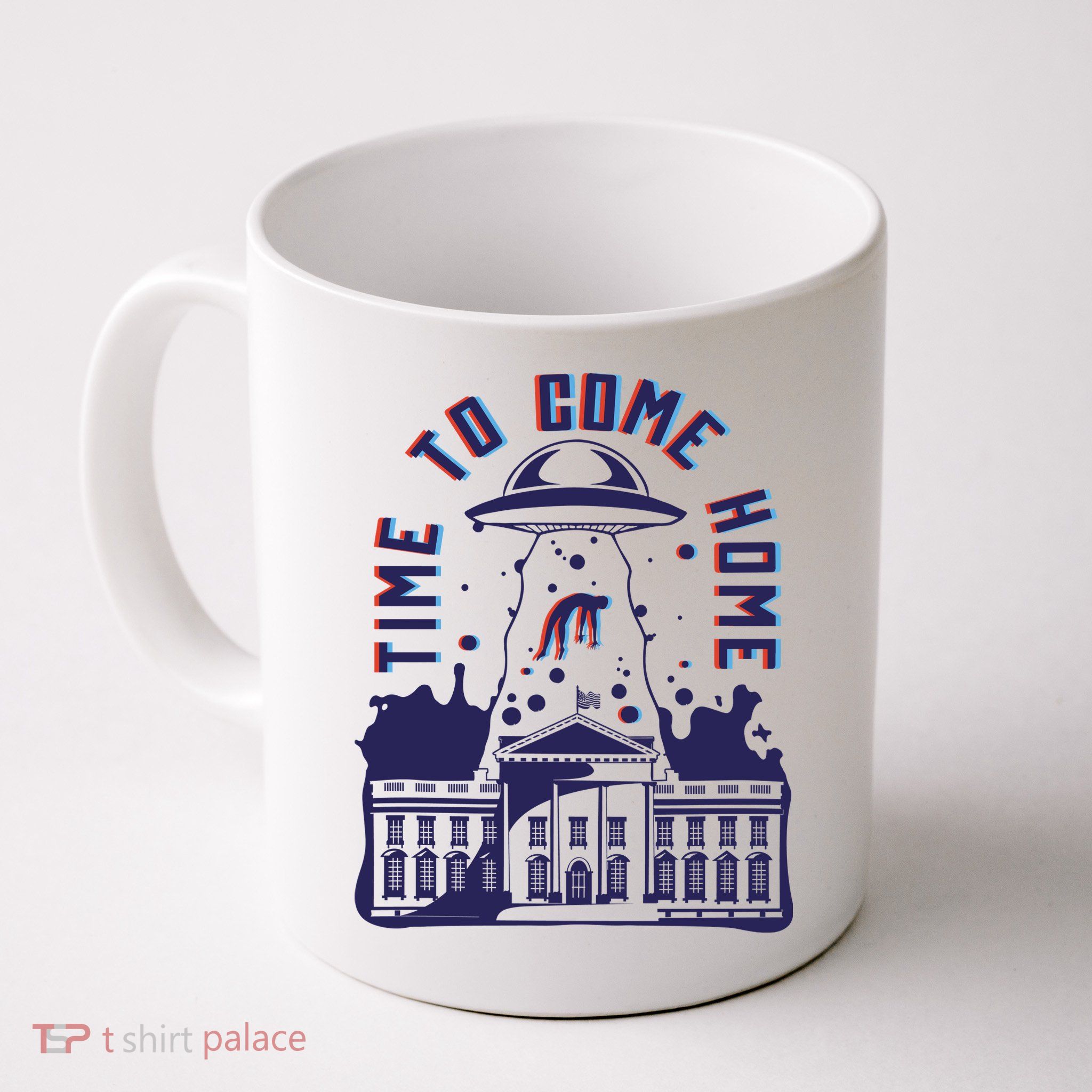 Alien Abduction White House Coffee Mug