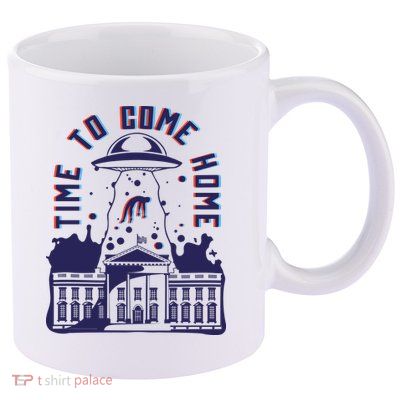 Alien Abduction White House 11oz C Handle Ceramic Mug