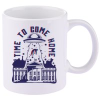 Alien Abduction White House 11oz C Handle Ceramic Mug