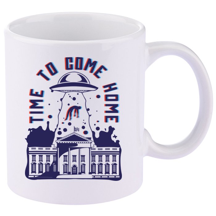 Alien Abduction White House 11oz C Handle Ceramic Mug