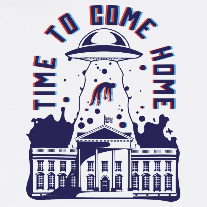 Alien Abduction White House 11oz C Handle Ceramic Mug