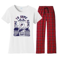 Alien Abduction White House Women's Flannel Pajama Set