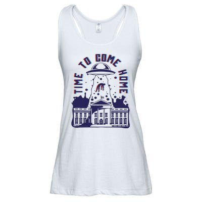 Alien Abduction White House Ladies Essential Flowy Tank