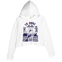 Alien Abduction White House Crop Fleece Hoodie