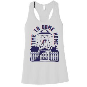 Alien Abduction White House Women's Racerback Tank