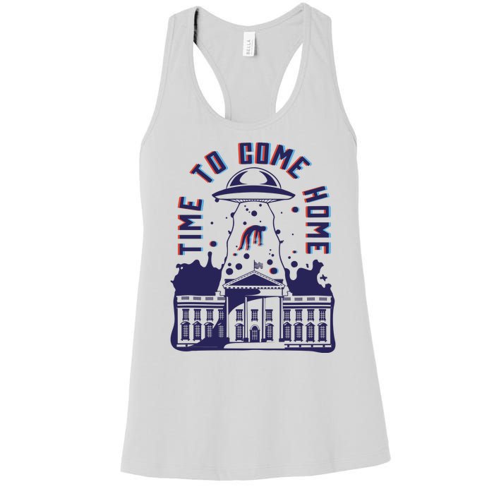 Alien Abduction White House Women's Racerback Tank