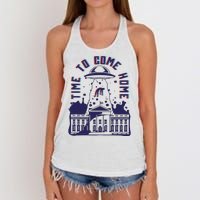 Alien Abduction White House Women's Knotted Racerback Tank