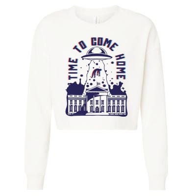 Alien Abduction White House Cropped Pullover Crew