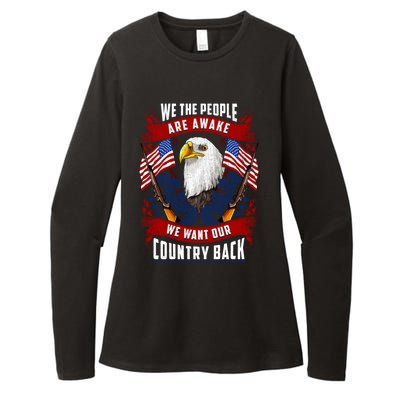 Awake Americans Want Our Country Back Fight For Freedom Usa Meaningful Gift Womens CVC Long Sleeve Shirt