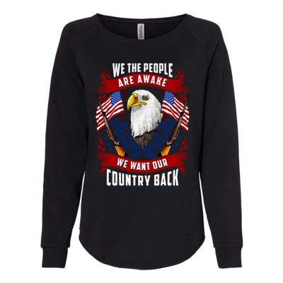 Awake Americans Want Our Country Back Fight For Freedom Usa Meaningful Gift Womens California Wash Sweatshirt