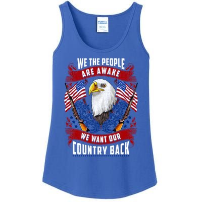 Awake Americans Want Our Country Back Fight For Freedom Usa Meaningful Gift Ladies Essential Tank