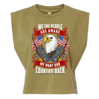 Awake Americans Want Our Country Back Fight For Freedom Usa Meaningful Gift Garment-Dyed Women's Muscle Tee