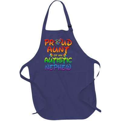 Autism Awareness Wear Proud Aunt Of Nephew Women Full-Length Apron With Pockets