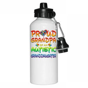 Autism Awareness Wear Proud Grandpa Of Granddaughter Aluminum Water Bottle