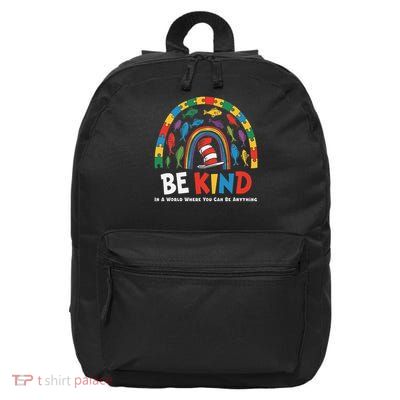 Autism Awareness Why Fit In Doctor Teacher Cat In Hat Cool 4 16 in Basic Backpack
