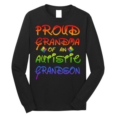 Autism Awareness Wear Proud Grandma Of Grandson Cool Gift Long Sleeve Shirt