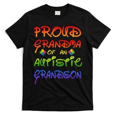 Autism Awareness Wear Proud Grandma Of Grandson Cool Gift T-Shirt