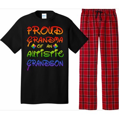 Autism Awareness Wear Proud Grandma Of Grandson Cool Gift Pajama Set