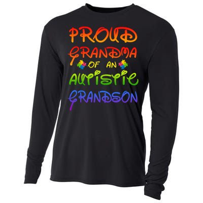 Autism Awareness Wear Proud Grandma Of Grandson Cool Gift Cooling Performance Long Sleeve Crew