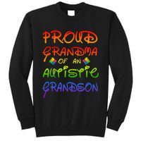 Autism Awareness Wear Proud Grandma Of Grandson Cool Gift Tall Sweatshirt