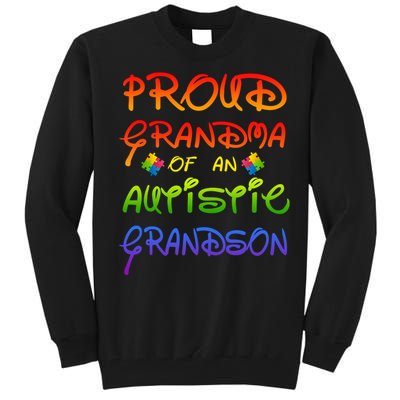 Autism Awareness Wear Proud Grandma Of Grandson Cool Gift Tall Sweatshirt