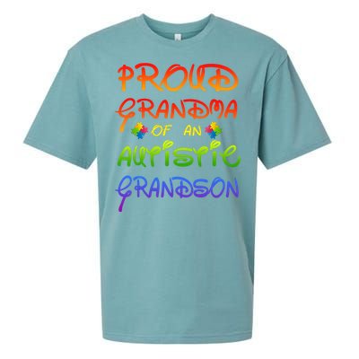 Autism Awareness Wear Proud Grandma Of Grandson Cool Gift Sueded Cloud Jersey T-Shirt