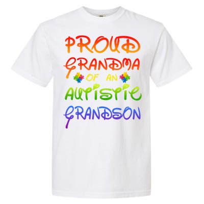 Autism Awareness Wear Proud Grandma Of Grandson Cool Gift Garment-Dyed Heavyweight T-Shirt