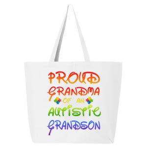 Autism Awareness Wear Proud Grandma Of Grandson Cool Gift 25L Jumbo Tote