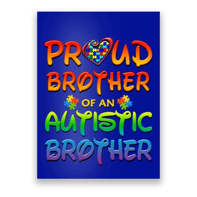 Autism Awareness Wear Proud Brother Of Brother Funny Gift Poster