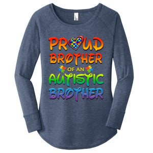 Autism Awareness Wear Proud Brother Of Brother Funny Gift Women's Perfect Tri Tunic Long Sleeve Shirt