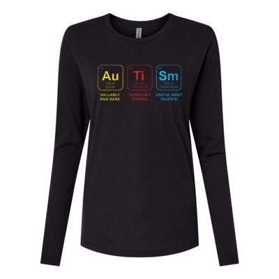 Autism Awareness Women Men Kids Elements Periodic Table ASD Womens Cotton Relaxed Long Sleeve T-Shirt