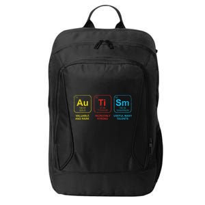 Autism Awareness Women Men Kids Elements Periodic Table ASD City Backpack