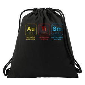 Autism Awareness Women Men Kids Elements Periodic Table ASD Drawstring Bag