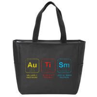 Autism Awareness Women Men Kids Elements Periodic Table ASD Zip Tote Bag